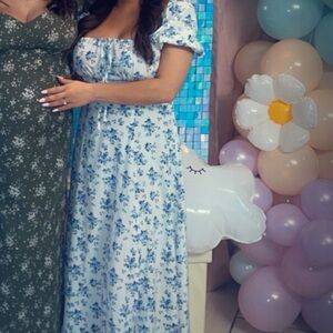 Floral Maxi Dresses in Blue